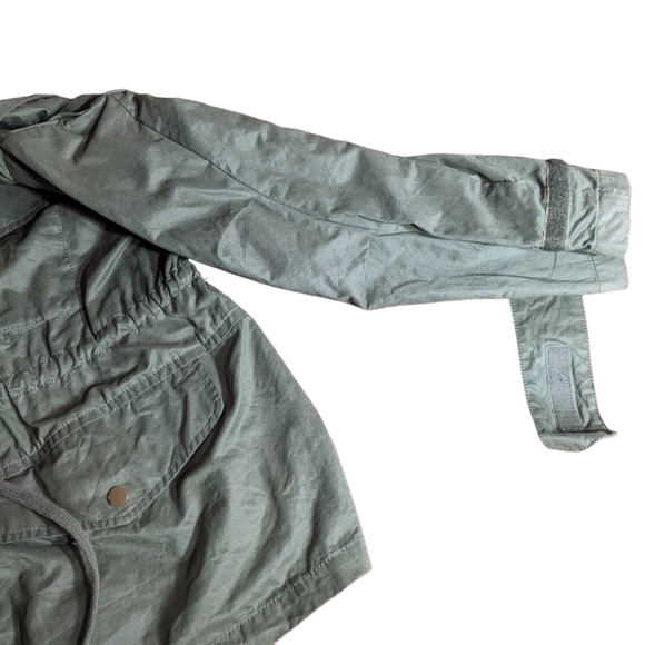 Utility Pocket Jacket 6 Oversize Adjustable Barn Coat Military Army Olive Green - Picture 10 of 14